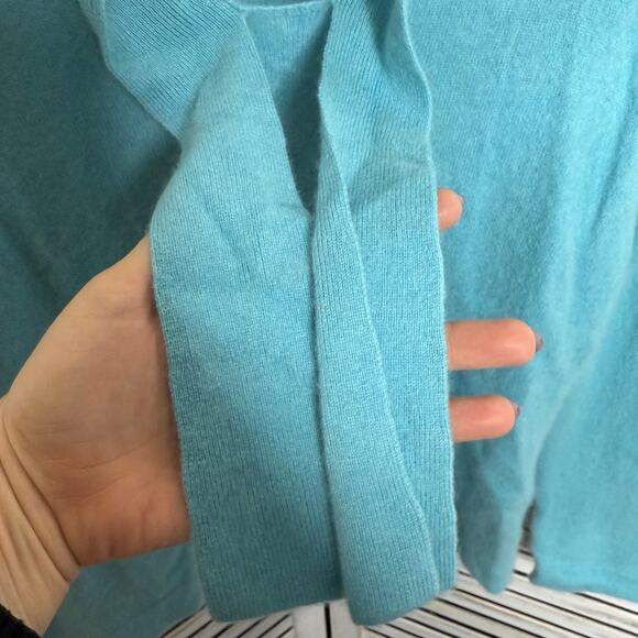 CASHMERE CHARTER CLUB LUXURY Women's Medium 100% Cashmere Sweater Turquoise Blue - Picture 8 of 13